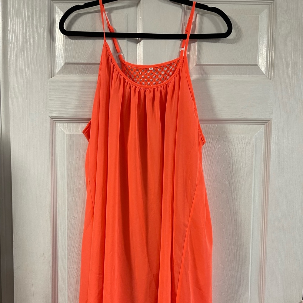 Orange mini dress